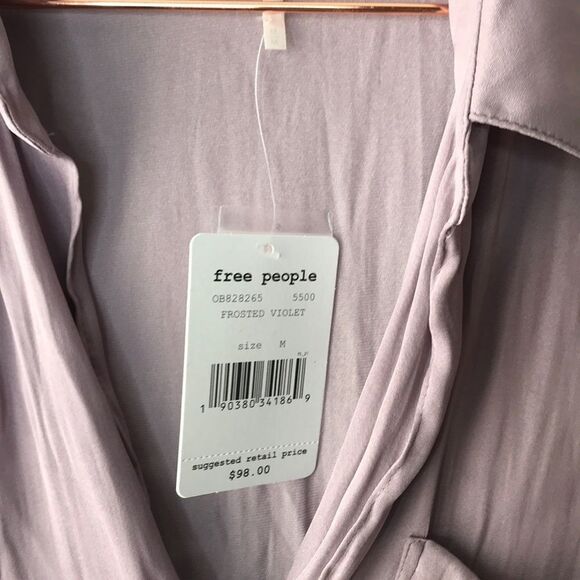 NWT free people satin popover tunic - Picture 5 of 5